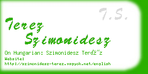 terez szimonidesz business card